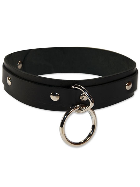 1 Ring Leather Slave LXB Collar - Small