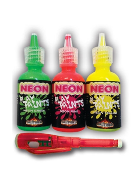 Neon Body Paints, 3 Pack Card