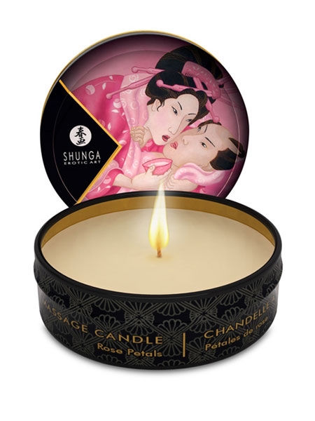 Mini Massage Candle - Rose Petals - Shunga