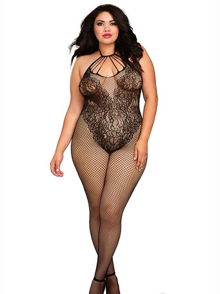 Fishnet and lace bodystocking -Dreamgirl