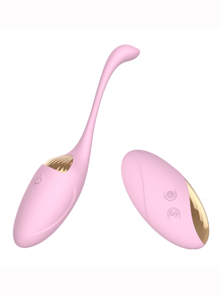 Light pink vibrating egg with rechargeable vibrating remote control