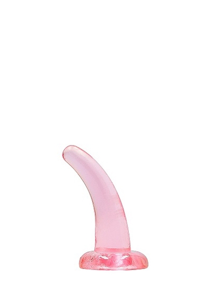 Pink Non-Realistic Crystal Clear 5" Dildo - RealRock