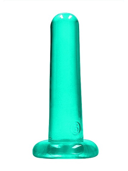 Turquoise Non-Realistic Crystal Clear 5" Dildo - RealRock