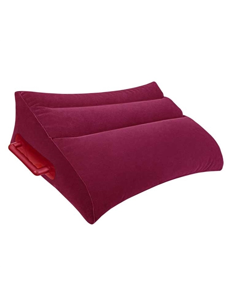 Burgundy Inflatable Position Pillow - Adam and Eve