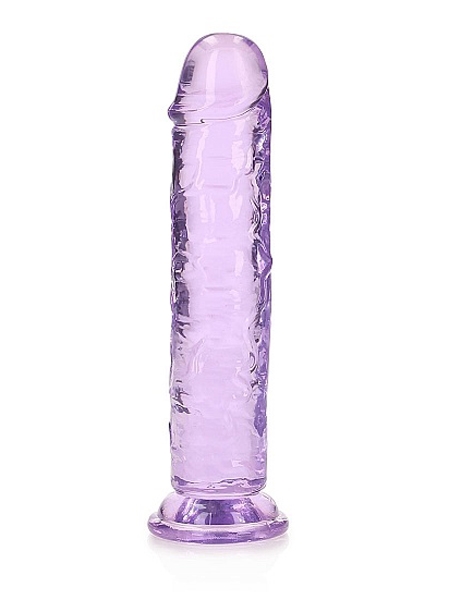 7 inch Crystal Clear Realistic Dildo in Purple - SHOTS