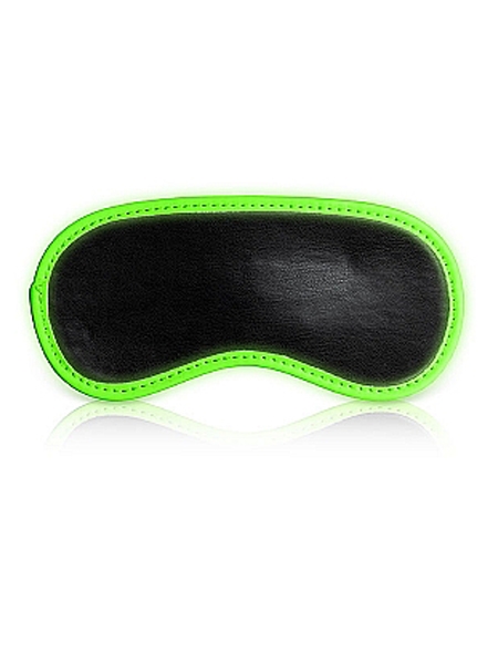 Bonded Leather Blindfold - Glow in the Dark by Ouch!