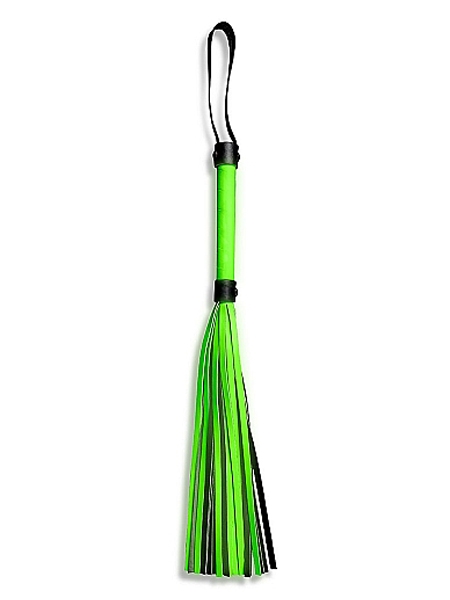 Glow in the Dark Bonded Leather Flogger - Ouch